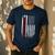 Best Dog Dad Ever American Flag For Best Father Men's Casual T-Shirt Navy