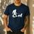 Bigfoot Walking Dachshund Tee Wiener Dog Dad Men's Casual T-Shirt Navy