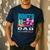 Boots Or Bows Dad Loves You Gender Reveal Party Men's Casual T-Shirt Navy