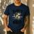Boy Daddy Fishing Buddy Matching Fishing Bass Fishing Men's Casual T-Shirt Navy