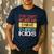 You Can't Scare Me I Have Three Kids Sons Mom Dad Joke Men's Casual T-Shirt Navy