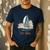 Cat Dad Vintage Catamaran Sailing Men's Casual T-Shirt Navy