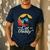 Cat Daddy Vintage 80s Style Cat Retro Sunglasses Distressed Men's Casual T-Shirt Navy