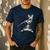Cat Playing The Clarinet For Cat Lover Cat Mom Cat Dad Men's Casual T-Shirt Navy