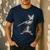 Cat Playing Flute For Cat Lover Cat Mom Cat Dad Men's Casual T-Shirt Navy