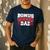Cheer Stepdad Bonus Cheer Dad Red Men's Casual T-Shirt Navy