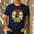 Chorkie Dad Retro Sunset Chihuahua Yorkie Mix Lover Men's Casual T-Shirt Navy