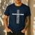 Christian Blessed Dad Cross Father's Day Best Dad Men's Casual T-Shirt Navy Christian Blessed Dad Cross Father's Day Best Dad Men's Casual T-Shirt Navy