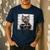 Cute Cat Mugshot Humorous Cat For Cats Lover Cat Mom Cat Dad Men's Casual T-Shirt Navy