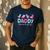 Cute Daddy Saurus Dad Dinosaur Birthday Boy Girl Family Men's Casual T-Shirt Navy