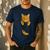 Cute Tabby Cat Pocket Cat Mom Cat Dad Cat Lover Men's Casual T-Shirt Navy
