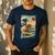 Dachshund Doxie Japanese Kanagawa Wave Surfing Japan Mom Dad Men's Casual T-Shirt Navy