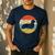 Dachshund Long Haired Dog Vintage Mom Dad Retro Men's Casual T-Shirt Navy