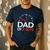 Dad Of 2 Boys Fuel Gas Gauge Father Of Two Sons Men Men's Casual T-Shirt Navy