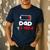 Dad Of 2 Girls Low Battery Daddy Of Two Girls Father Men's Casual T-Shirt Navy