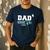 Dad 4 Fourth Time Dad Dad Of Four Men's Casual T-Shirt Navy
