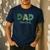 Dad Asaurus Dinosaur Birthday Mom Dad Birthday Boy T-Rex Men's Casual T-Shirt Navy