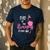 Dad Of B-Day Girl Flamazing Pink Flamingo Birthday Party Men's Casual T-Shirt Navy Dad Of B-Day Girl Flamazing Pink Flamingo Birthday Party Men's Casual T-Shirt Navy