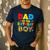 Dad Of The Birthday Boy Building Block Birthday Men's Casual T-Shirt Navy