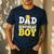 Dad Of The Birthday Boy Construction Birthday Party Hat Men Men's Casual T-Shirt Navy