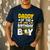 Dad Of The Birthday Boy Construction Theme Party Matching Men's Casual T-Shirt Navy Dad Of The Birthday Boy Construction Theme Party Matching Men's Casual T-Shirt Navy