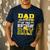 Dad Of The Birthday Boy Construction Truck Men's Casual T-Shirt Navy