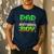 Dad Of The Birthday Boy Family Gaming Pixel Birthday Party Men's Casual T-Shirt Navy