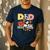 Dad Birthday Boy Farm Animal Farming Farmer Family B-Day Men's Casual T-Shirt Navy