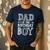 Dad Of The Birthday Boy Father Papa Family Matching Men's Casual T-Shirt Navy