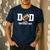 Dad Of The Birthday Boy Football Lover First Birthday Party Men's Casual T-Shirt Navy