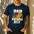 Dad Of Birthday Boy Kids Reptile Birthday Party Men's Casual T-Shirt Navy