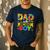 Dad Of The Birthday Boy Master Builder Kids Building Blocks Men's Casual T-Shirt Navy