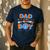 Dad Of The Birthday Boy Matching Family Blippy Men's Casual T-Shirt Navy