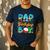 Dad Of The Birthday Boy Ofishally One Family Matching Party Men's Casual T-Shirt Navy