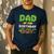 Dad Of The Birthday Boy Pixel Gamer Party Matching Family Men's Casual T-Shirt Navy
