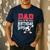 Dad Of The Birthday Boy Shirt Soccer Party Family Daddy Men's Casual T-Shirt Navy