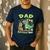 Dad Of The Birthday Boy T Rex Dinosaur Family Party Men's Casual T-Shirt Navy