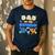 Dad Of The Birthday Boy Two The Moon Space Family Matching Men's Casual T-Shirt Navy