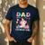 Dad Of The Birthday Girl Axolotl Bday Party Family Men's Casual T-Shirt Navy