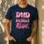 Dad Of The Birthday Girl Family Pink Coquette Bow Men's Casual T-Shirt Navy Dad Of The Birthday Girl Family Pink Coquette Bow Men's Casual T-Shirt Navy