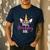 Dad Of The Birthday Girl Father Unicorn Birthday Small Men's Casual T-Shirt Navy