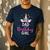Dad Of The Birthday Girl Matching Family Unicorn Party Men's Casual T-Shirt Navy Dad Of The Birthday Girl Matching Family Unicorn Party Men's Casual T-Shirt Navy