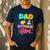 Dad Of The Birthday Girl Painting Art Birthday Girl Family Men's Casual T-Shirt Navy