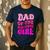 Dad Of The Birthday Girl Party Girls Daddy Birthday Party Men's Casual T-Shirt Navy