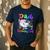 Dad Of The Birthday Girl Skater Roller Skate Family Party Men's Casual T-Shirt Navy