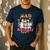 Dad Of The Birthday Girl Zoo Theme Animal Party Safari Cool Men's Casual T-Shirt Navy