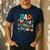 Dad Of The Birthday Twins Boys Girls Party Retro Bday Men's Casual T-Shirt Navy