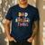 Dad Of The Birthday Twins Kids Great Daddy Of Twins Bday Men's Casual T-Shirt Navy