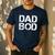 Dad BOD Rough Strong 90s Stencil Text Men's Casual T-Shirt Navy
