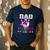 Dad Of The Bowler Girl Matching Family Bowling Birthday Men's Casual T-Shirt Navy